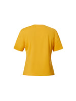 Cotton Blend Round Neck Tape Embroidered Women T-Shirt GOELIA