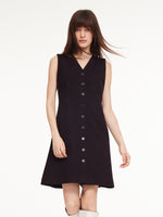 [Preview] Knit Blazer And Sleeveless Dress Two-Piece Set GOELIA