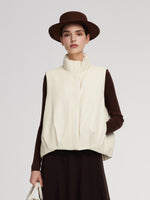 Eco-friendly Leather Goose Down Vest GOELIA