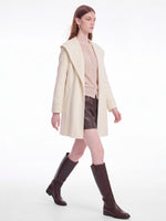 [Preview] Cashmere Wool Blend Double-Faced Women Wrap Cape Coat GOELIA