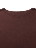 Cashmere Mulberry Silk Lyocell Blend Crew Neck Women Knit Top GOELIA