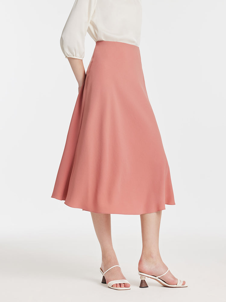 Acetate A-Line High-Waisted Women Half Skirt GOELIA