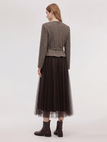 [Preview] Washable Wool Women Belted Maxi Dress GOELIA