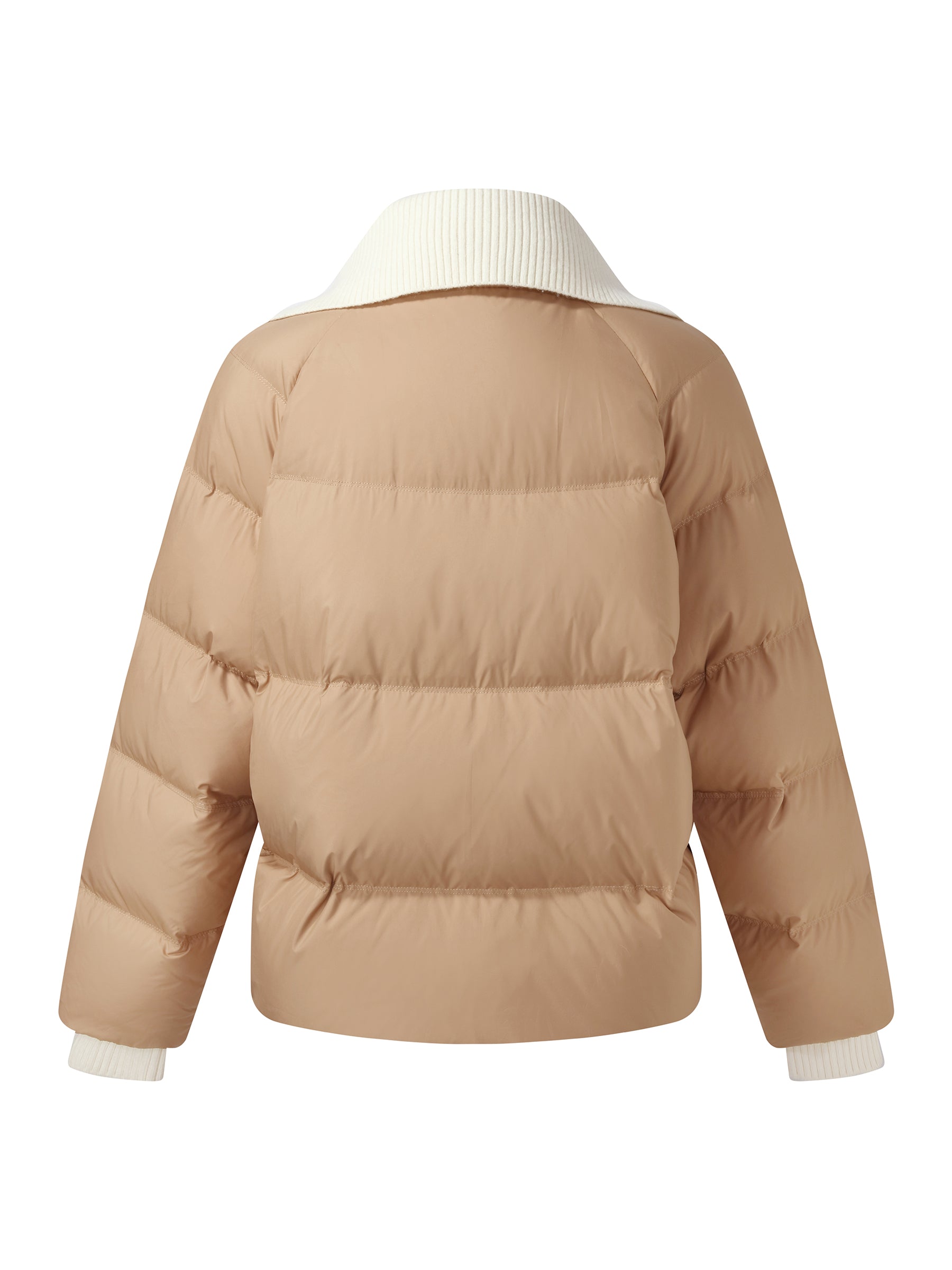 [Preview] Windproof Goose Down Jacket With Detachable Knit Collar GOELIA