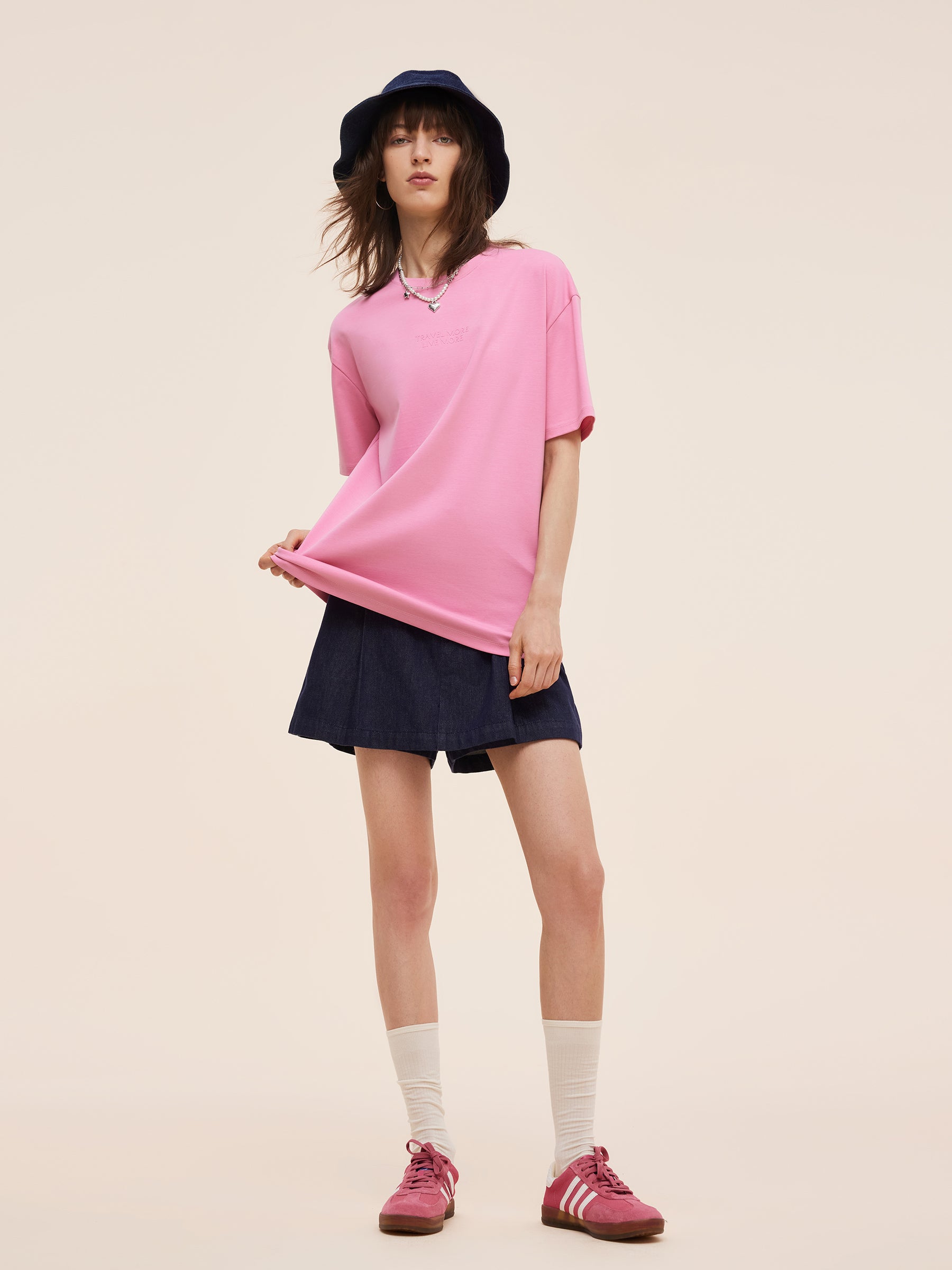 100% Cotton Letter Graphic Women T-Shirt GOELIA