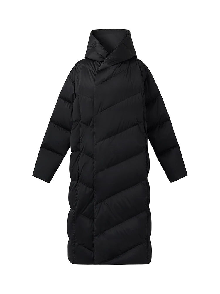 Unisex Hooded Long Goose Down Coat GOELIA