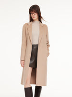 [Preview] Alpaca Wool Blend Double-Faced Women Wrap Overcoat GOELIA