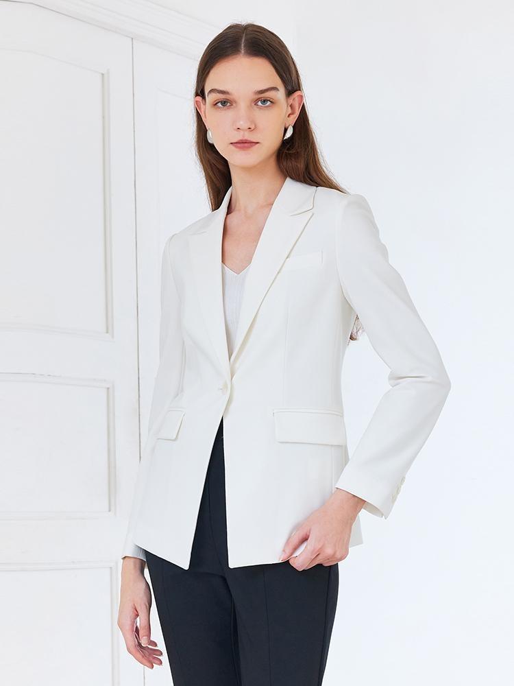 White Slim Blazer GOELIA