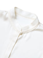 22MM Mulberry Silk Women Stand Collar Shirt GOELIA