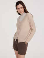 100% Cashmere Reversible Women Cardigan GOELIA