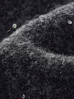 Sequins Beaded Round Neck Women Sweater GOELIA