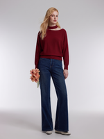 100% Wool Cut Out Women Sweater GOELIA