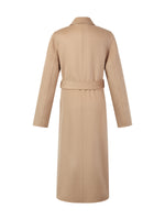 [Preview] Wool Silk Blend Women Wrap Overcoat GOELIA