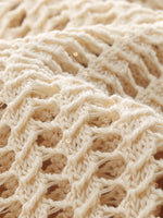 Sequins Stretch Zip-Up Women Openwork Hooded Cardigan GOELIA