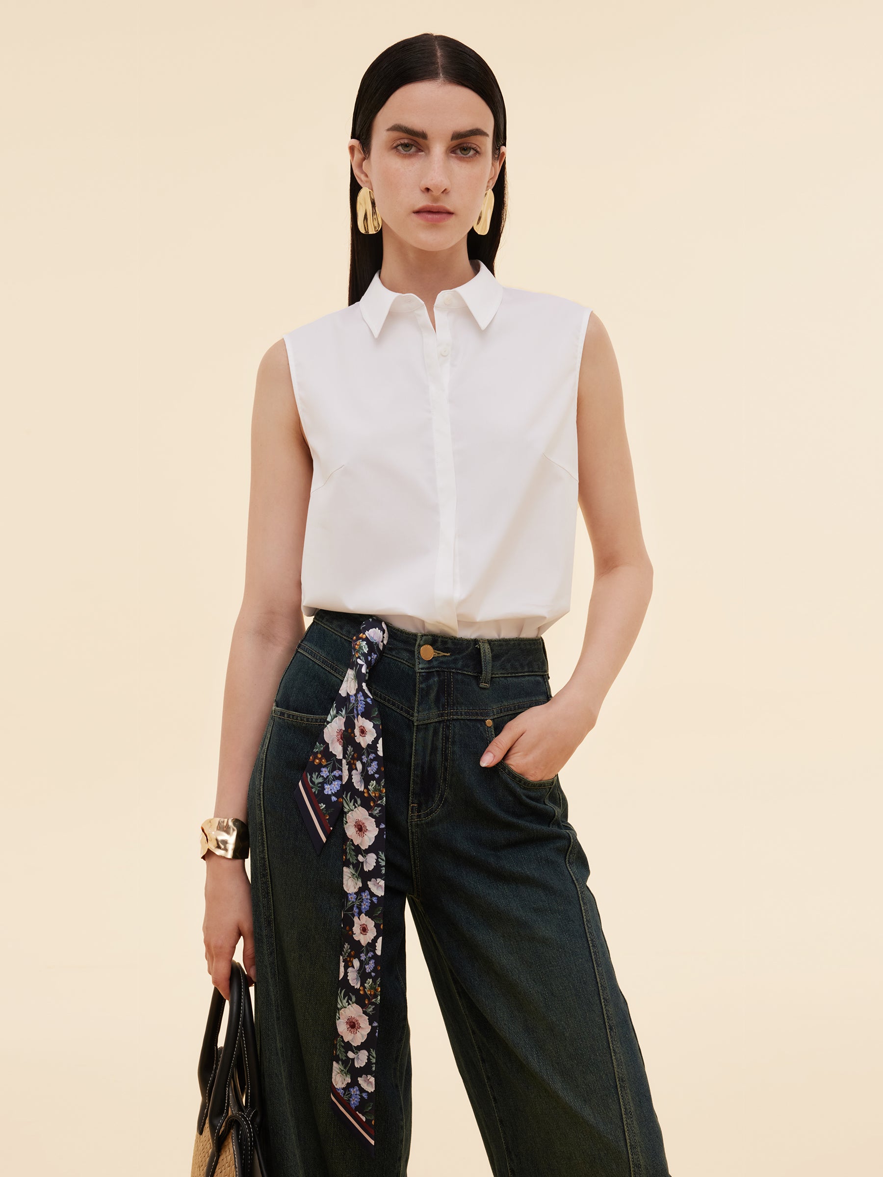 100% Mulberry Silk Anemone And Brown Acorn Print Women Scarf GOELIA