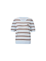 [Preview] Crew Neck Stripe Women T-Shirt GOELIA
