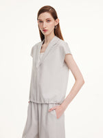 Tencel Linen Blend Top And Pants Two-Piece Set GOELIA