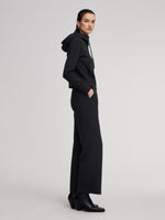 Drawstring Hooded Zip-Up Jacket And Pants Two-Piece Set GOELIA