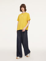 Asymmetrical Hem Heart Decorated Women T-Shirt GOELIA