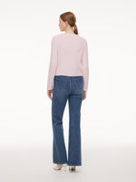 V-Neck Single-Breasted Women Textured Cardigan GOELIA