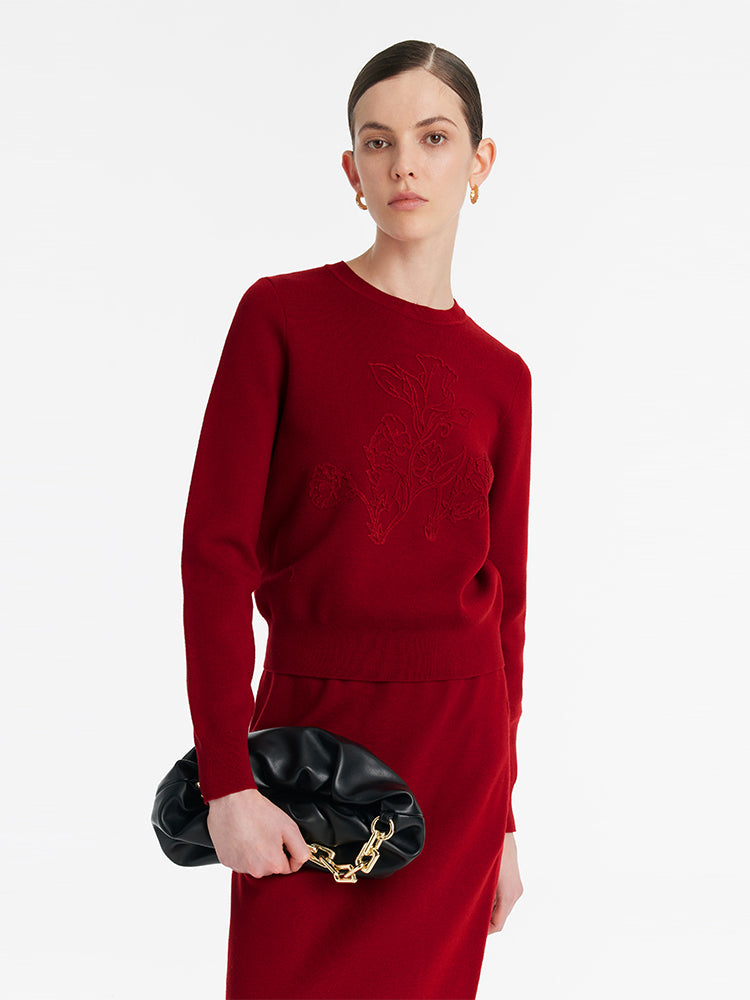 Tencel Wool Blend Sweater And Half Skirt Two-Piece Set GOELIA