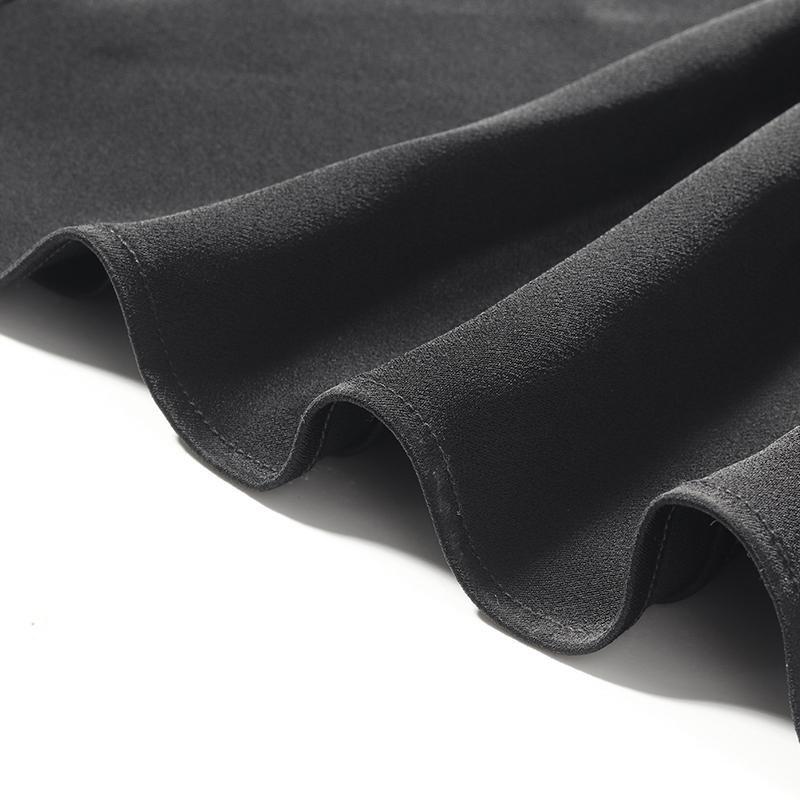 Black Triacetate Spaghetti Strap Dress GOELIA