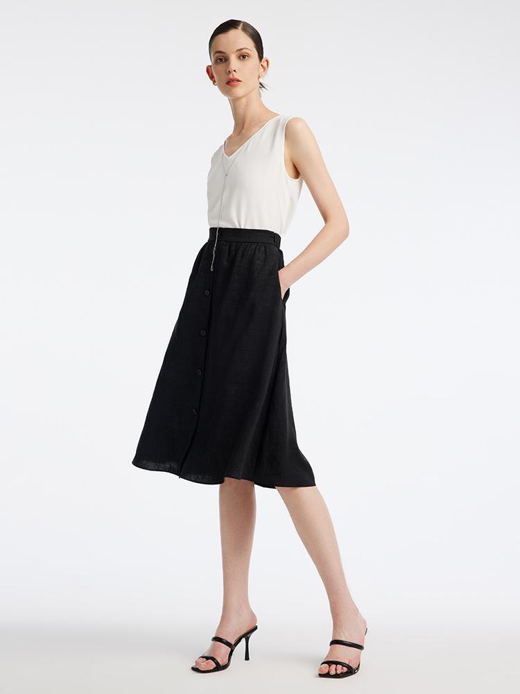 Xiangyun Silk Knee-Length Skirt GOELIA