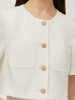 Triacetate Faux-Layered Single-Breasted Women Mini Dress GOELIA