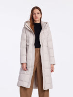 Hooded Pleated Goose Down Garment GOELIA