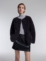 [Preview] 100% Wool Plush Shearling Toggle-Button Women Coat GOELIA