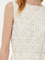 Embroidered Mesh Women Vest Midi Dress With Belt GOELIA