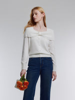 [Preview] Wool Bow Neck Women Sweater GOELIA