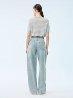 100% Cotton Denim Women Curved Jeans GOELIA