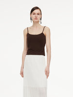 Cotton Blend Open-Knit Top And Camisole Two-Piece Set GOELIA