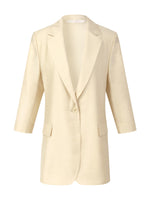 Tencel Acetate Blend Women 3/4 Sleeve Blazer GOELIA