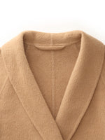 100% Camel Hair Women Wrap Overcoat GOELIA