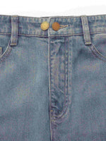 100% Tencel Denim Gradient Women Adjustable Waist Jeans GOELIA
