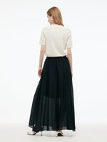 Tencel Blend Elastic Waist Women Culottes GOELIA