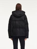 18MM Gambiered Canton Gauze Hooded Unisex Goose Down Jacket GOELIA
