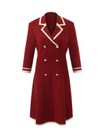 Fitted Double-Breasted V-Neck Mini Dress GOELIA