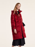 Cheongsam Button Hooded Mid-Length Goose Down Garment GOELIA