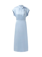22MM Mulberry Silk Women Midi Dress With Two Silk Scarves GOELIA