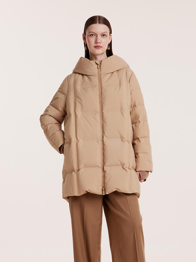 Cocoon Shape Oversized Mid-Length Goose Down Garment GOELIA