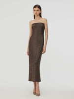 Glitter Women Party Slip Maxi Dress With Detachable Spaghetti Strap GOELIA