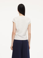 Tencel Blend Twist Front Top And Wide Leg Pants Two-Piece Set With Silk Scarf GOELIA
