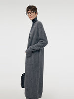 Machine Washable Wool Women Long Cardigan GOELIA