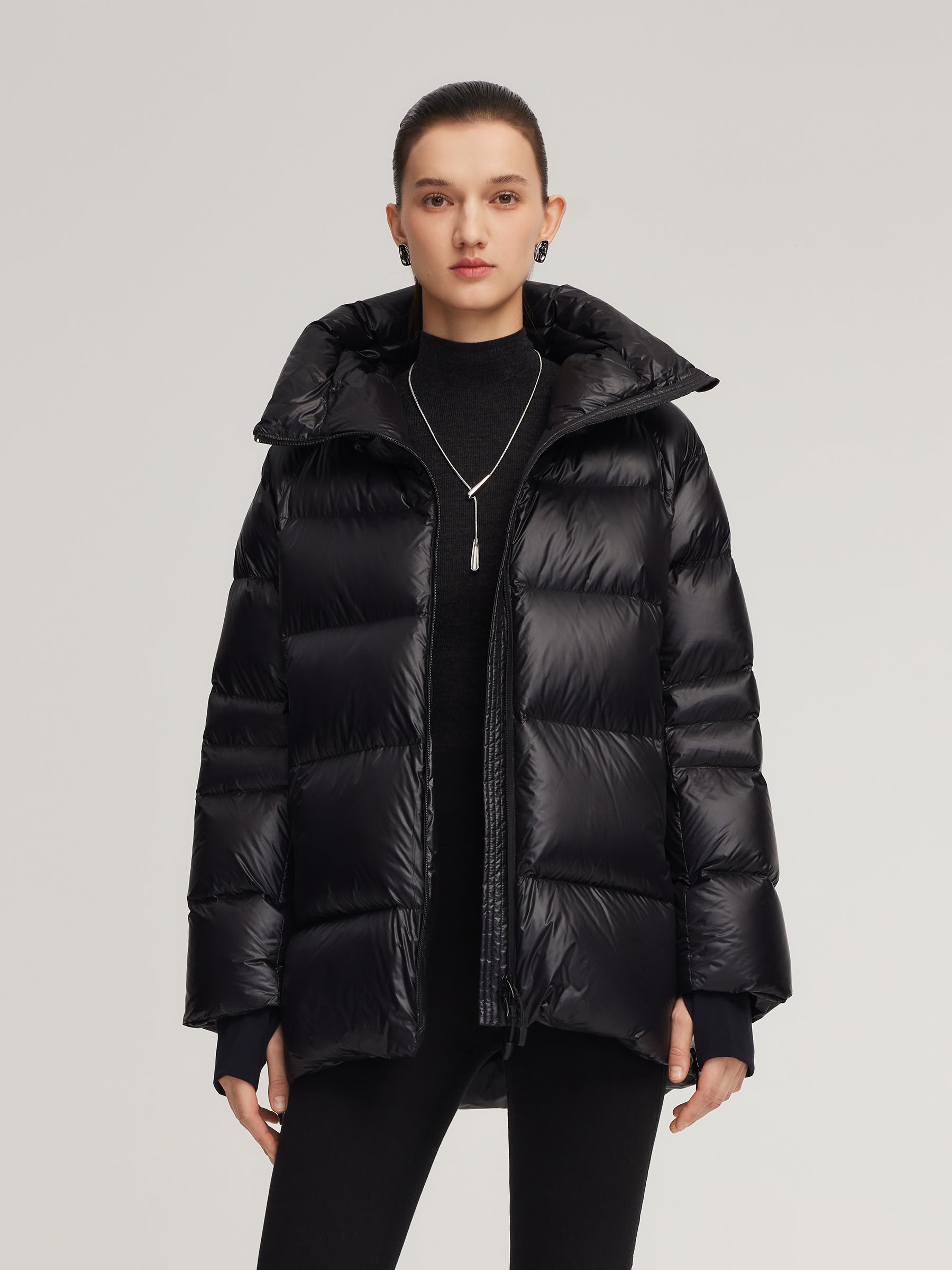 Waterproof And Windproof Unisex Hooded Goose Down Jacket GOELIA