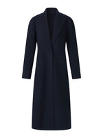 100% Wool Double-Faced Gathered Waist Women Overcoat GOELIA