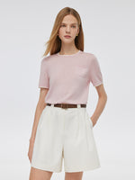 Pure Wool Short-Sleeved Pullover GOELIA