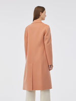 100% Wool Double-Faced Back Slit Women Overcoat GOELIA